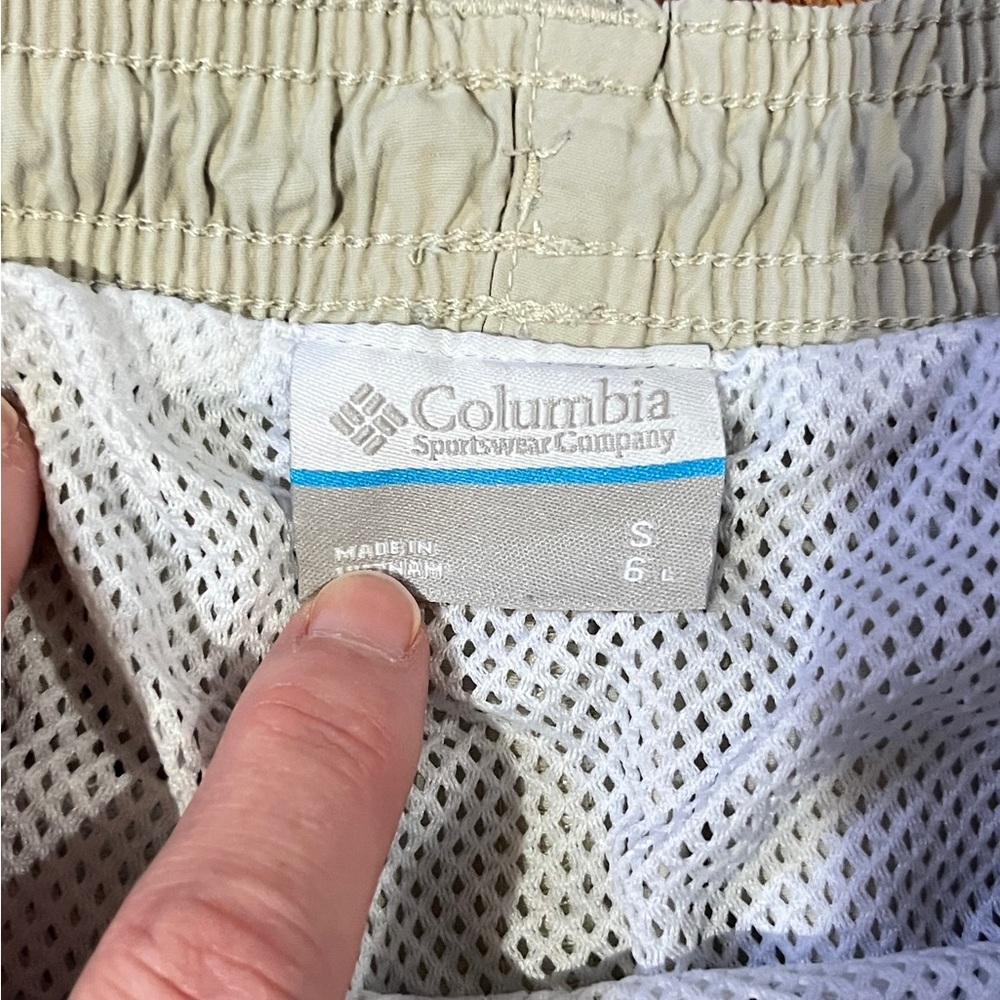 Men’s Columbia Swim Shorts Khaki Small - Picture 3 of 6